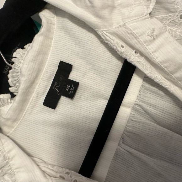 J.Crew white short sleeve button-down blouse size extra small - Picture 3 of 3